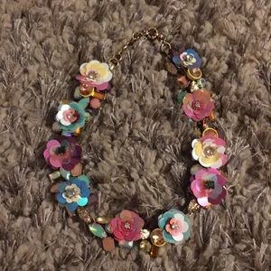 J. Crew Blooming sequin paillette necklace